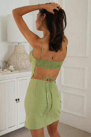 Sommerliches Set mit Karo-Muster