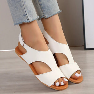 Minimalistische Sandalen mit T-Riemen Design