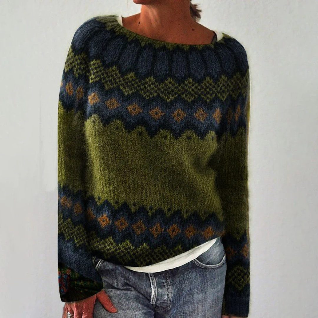 Ashley Zeitlose Strickpullover mit Muster