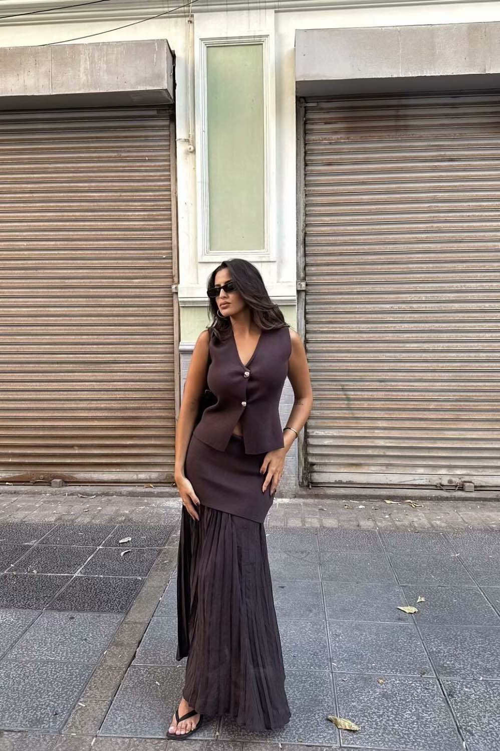 Elegantes Ensemble: Rock & Top Kombination