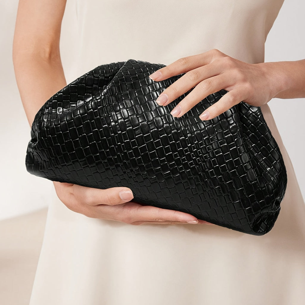 Elegante Clutch mit gewebter Textur
