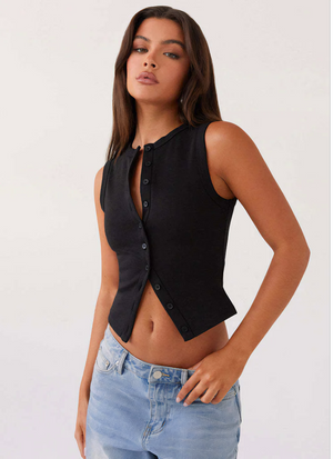Damen Ärmelloses Rippstrickkleid mit Knopfleiste – Vielseitig-83523-0c5fe46b-92aa-486d-8093-321185ca5228