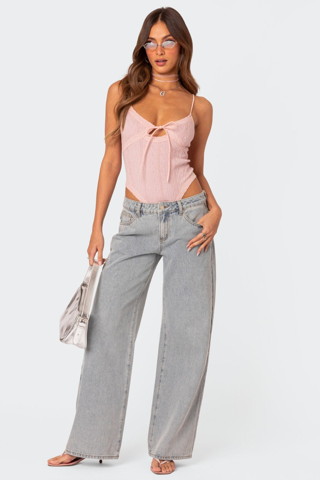 Damen Jeans – Helle Waschung, Schleifen-Stickerei, Wide Leg Passform-83512-0d4a2dad-f92a-47b3-a25b-c34aaa594a84
