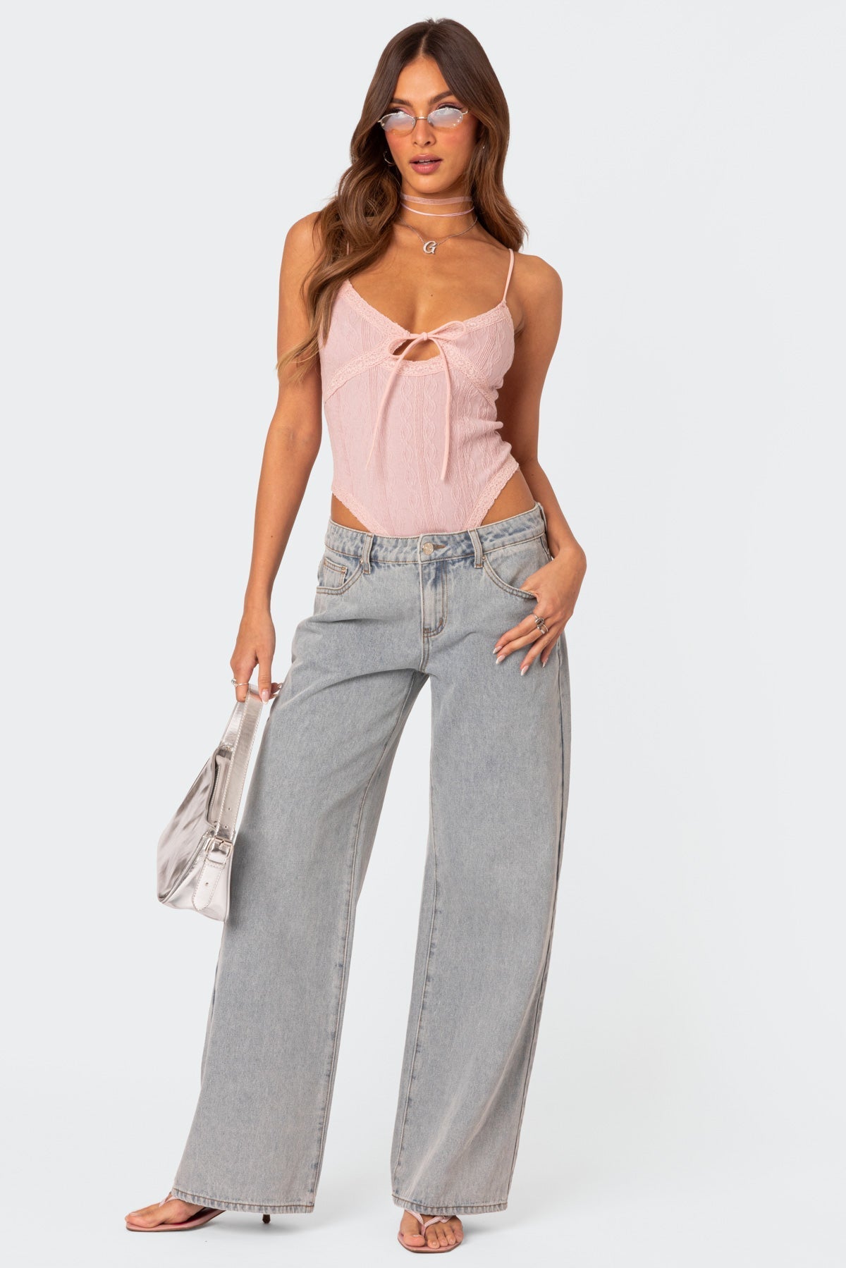 Damen Jeans – Helle Waschung, Schleifen-Stickerei, Wide Leg Passform-83512-0d4a2dad-f92a-47b3-a25b-c34aaa594a84