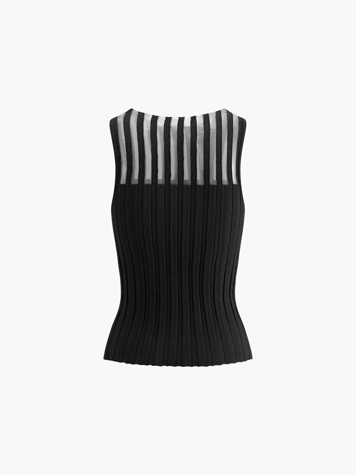 Figurbetontes Top mit Rippstruktur