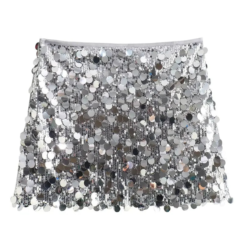 Glitzernder Minirock mit Pailletten-Design