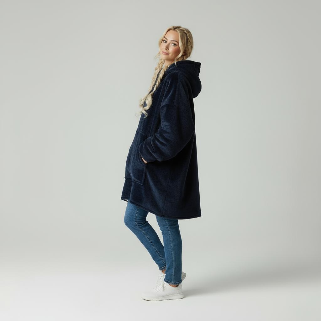 Zeitlose Navy Überziehh hoodie für Höchsten Komfort