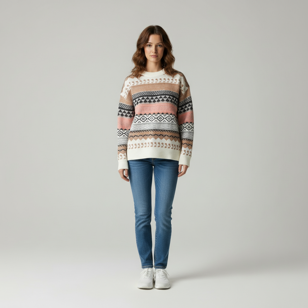 Fair Isle Eleganter Pullover