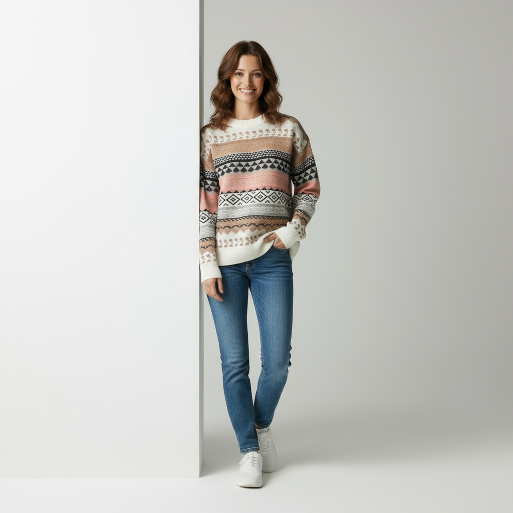 Fair Isle Eleganter Pullover