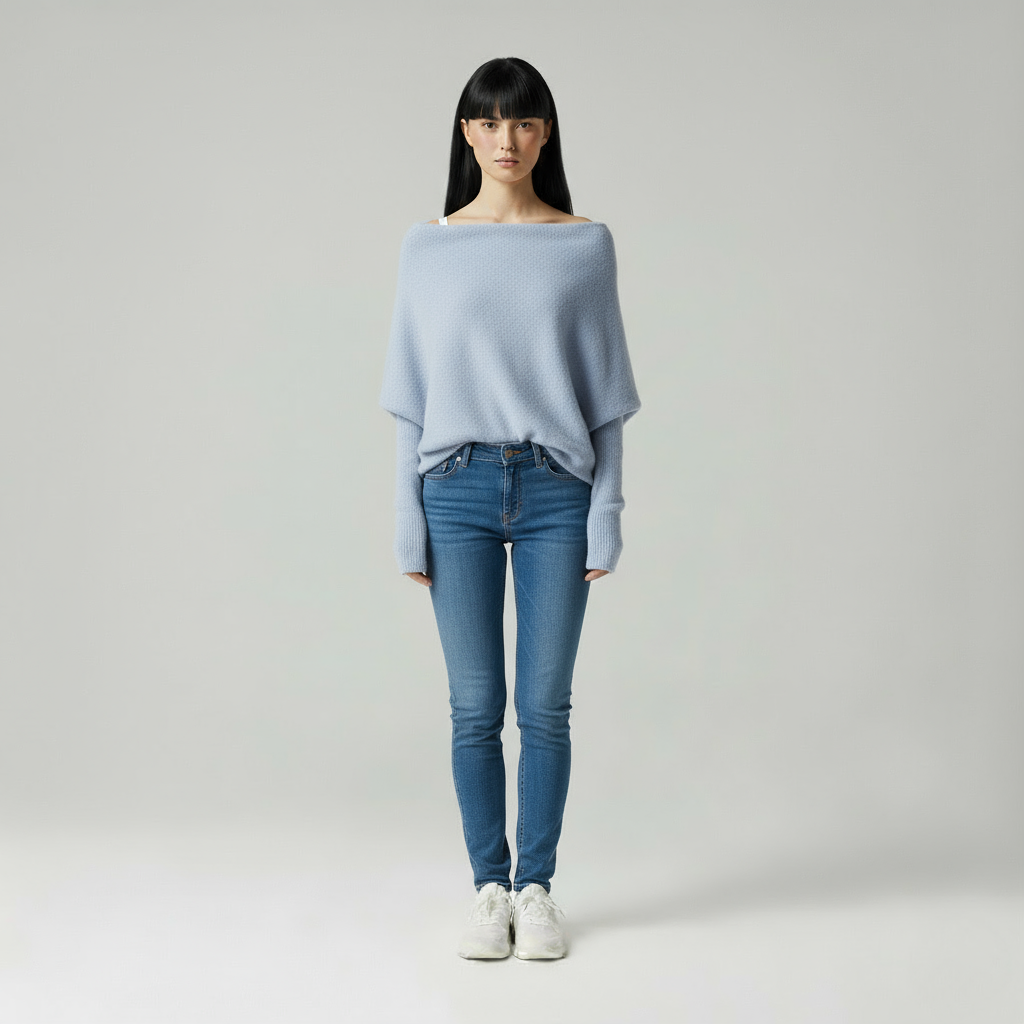 Luna Eleganter Off-Shoulder Strickpullover