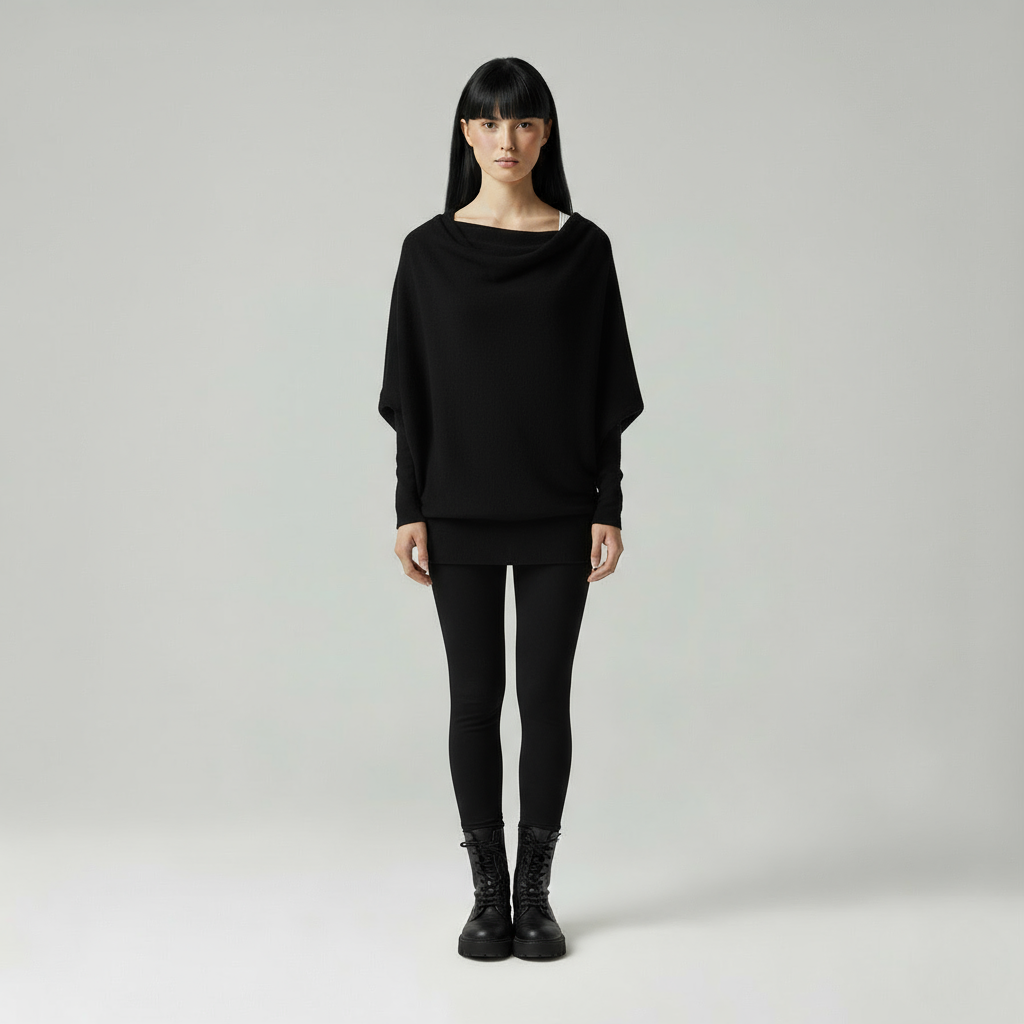 Luna Eleganter Off-Shoulder Strickpullover