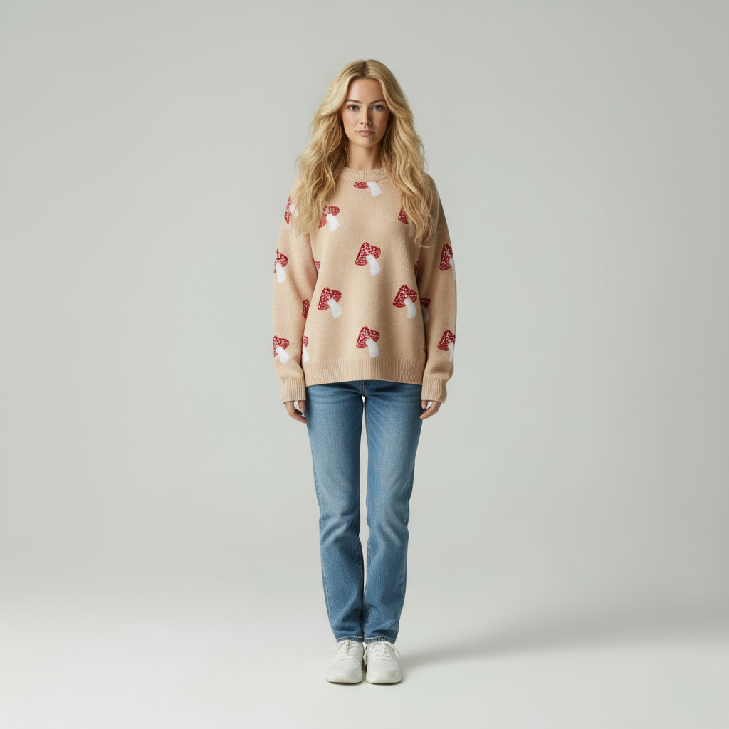 Pilz-Strickpullover Clementina | Zeitlose Qualität