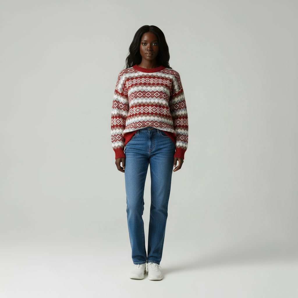 Zeitloser Adelina Fair Isle Strickpullover