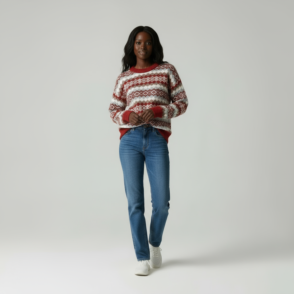 Zeitloser Adelina Fair Isle Strickpullover