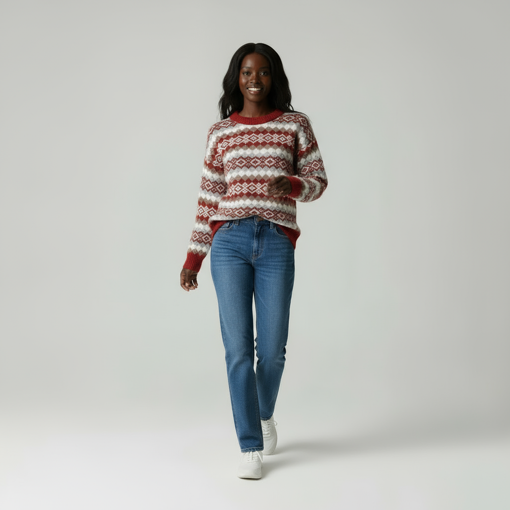 Zeitloser Adelina Fair Isle Strickpullover