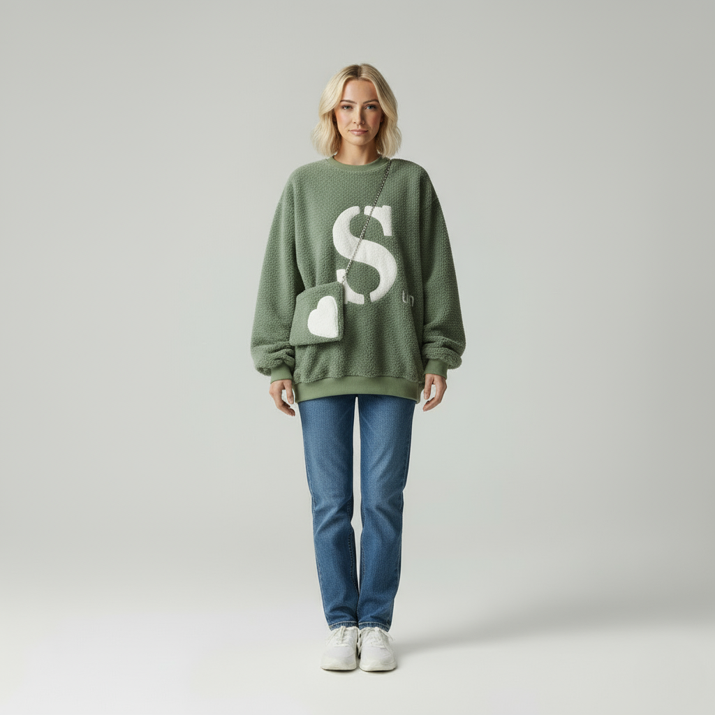 Teddy-Sweatshirt mit Charakter | Zeitlose Qualität