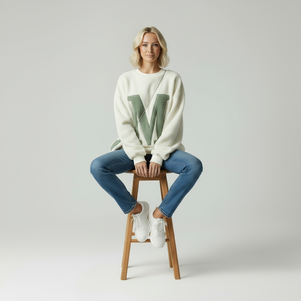 Teddy-Sweatshirt mit Charakter | Zeitlose Qualität