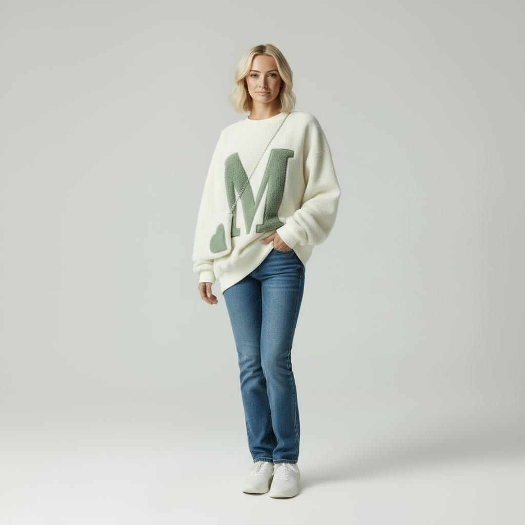 Teddy-Sweatshirt mit Charakter | Zeitlose Qualität