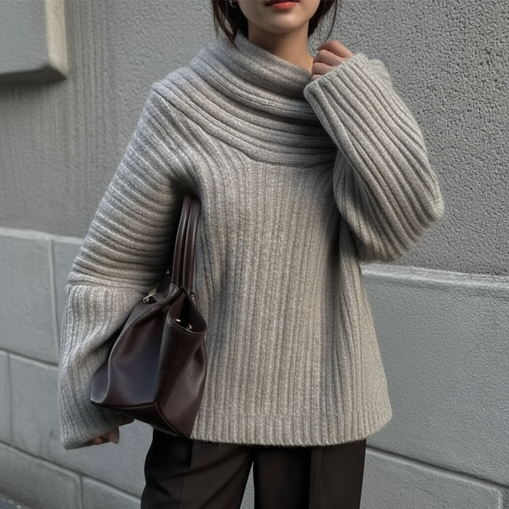 Oversize Zeitloser Strickpullover Drusilla