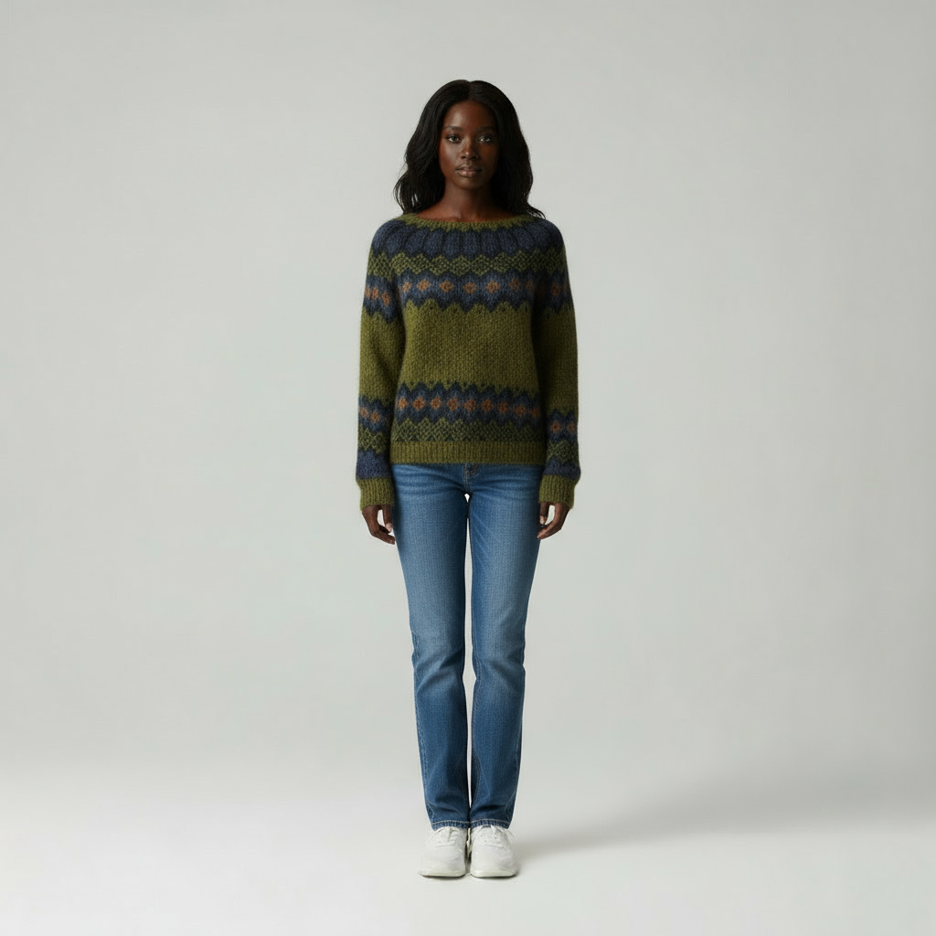 Ashley Zeitlose Strickpullover mit Muster