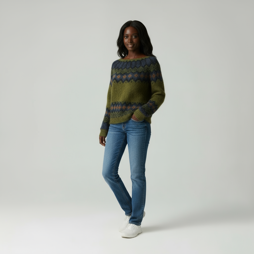 Ashley Zeitlose Strickpullover mit Muster