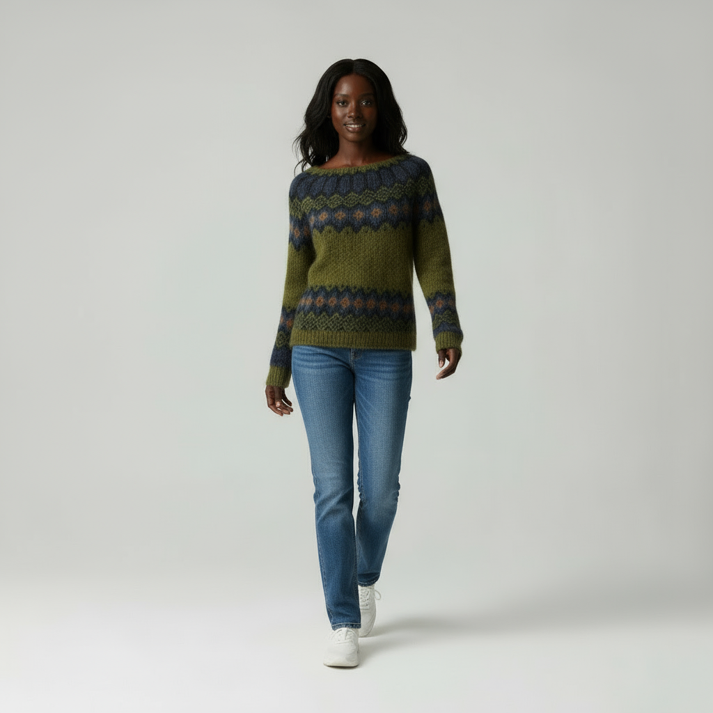 Ashley Zeitlose Strickpullover mit Muster