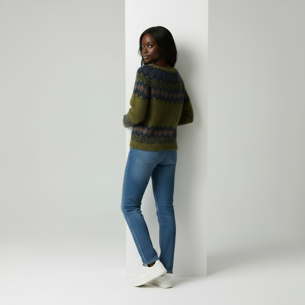 Ashley Zeitlose Strickpullover mit Muster