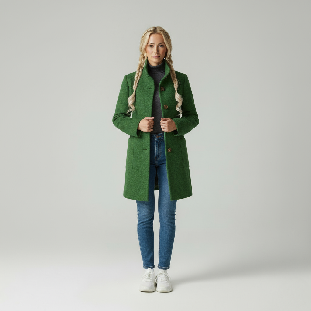 Zeitlose Elegante Damen Wolljacke