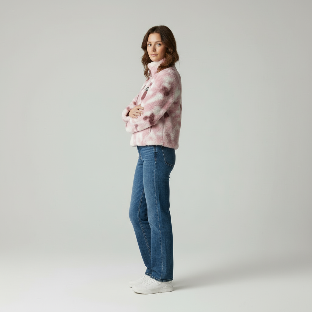 Nila Zeitlose Fleecejacke mit Tie-Dye-Charakter