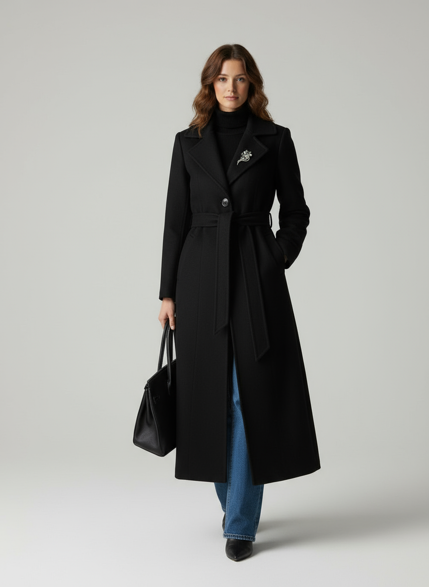 Elora Zeitloser Damen-Wollmantel  Elegant