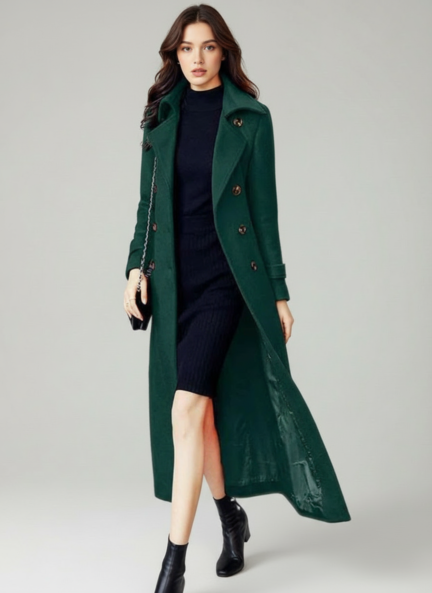 Elora Zeitloser Damen-Wollmantel  Elegant