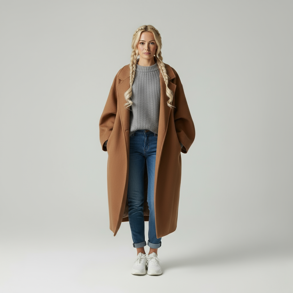 Mira Zeitloser Mantel mit Eleganter Kragenform