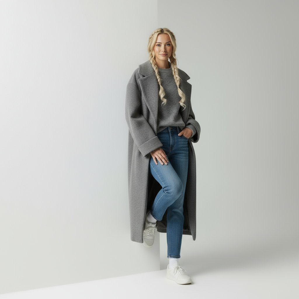 Mira Zeitloser Mantel mit Eleganter Kragenform