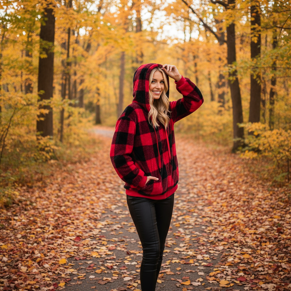 Dana Zeitlose Fleece Kapuzenpullover