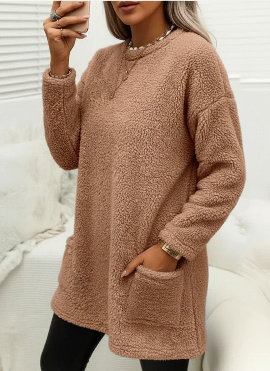 Remie Gemütlicher Fleece Oversized Pullover