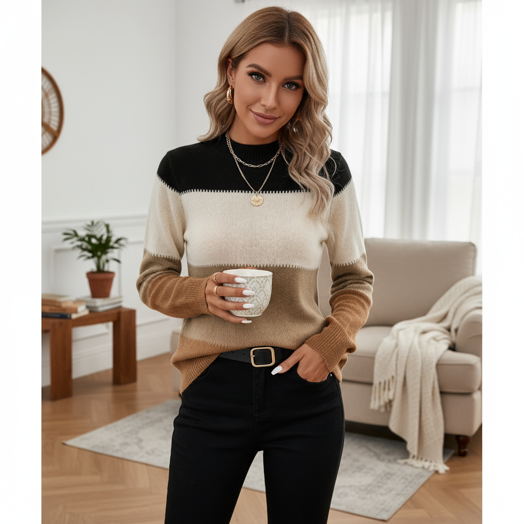 Edna Zeitloser Colorblock Pullover