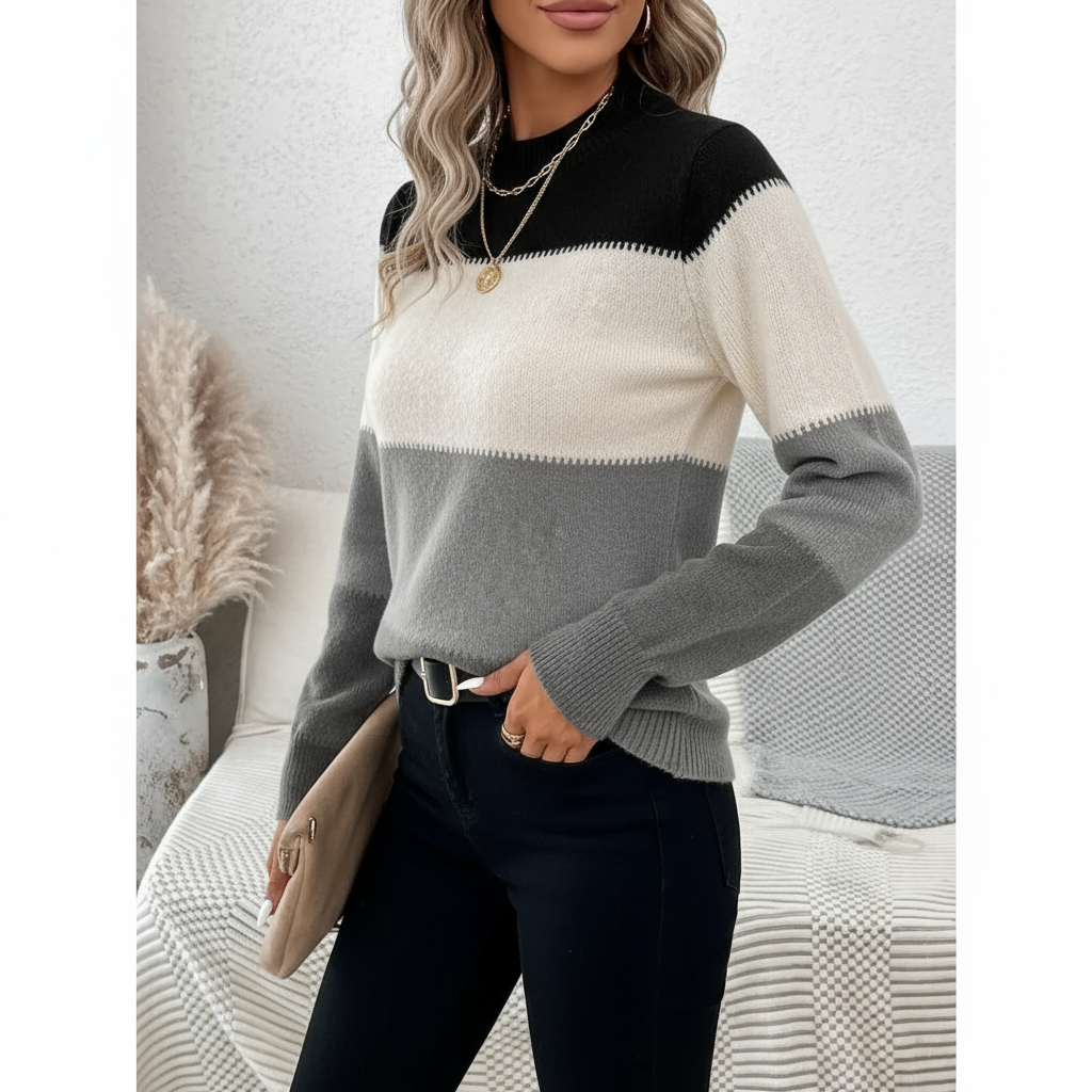 Edna Zeitloser Colorblock Pullover