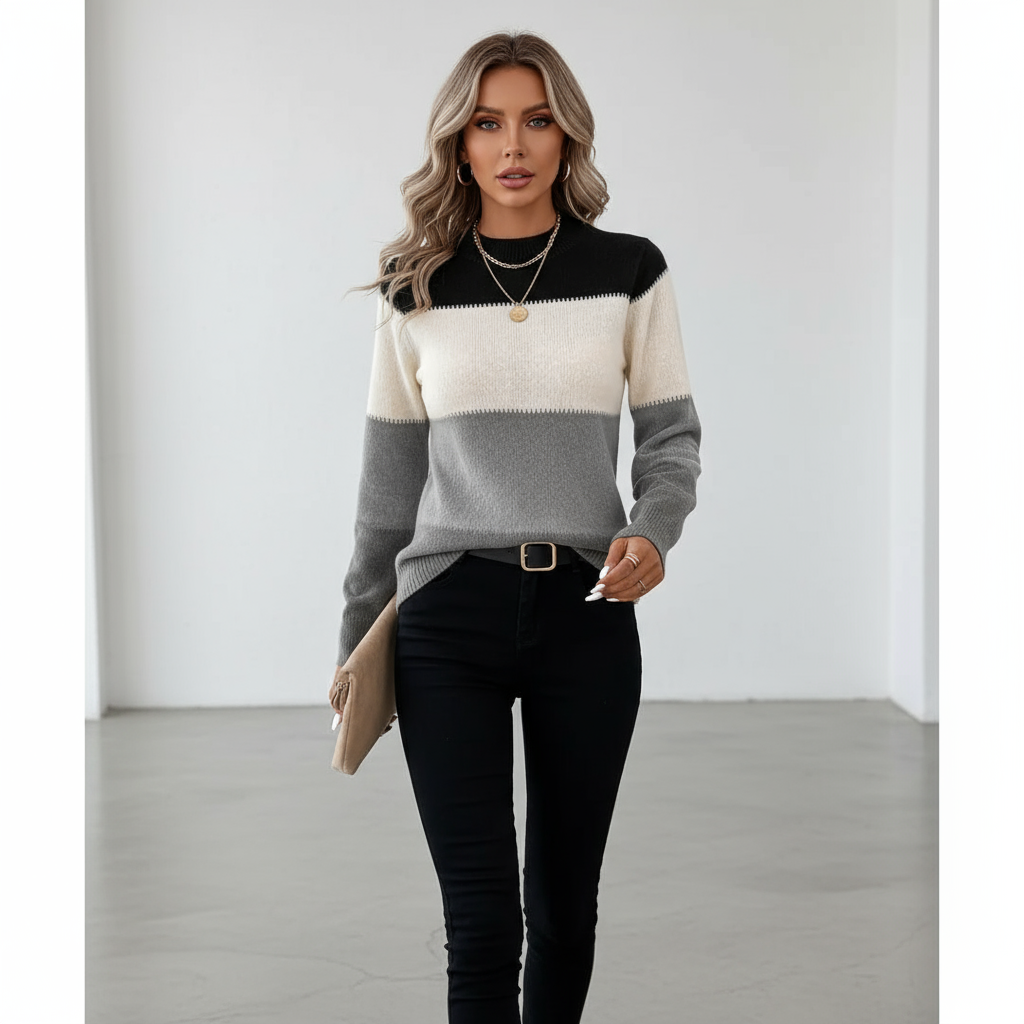 Edna Zeitloser Colorblock Pullover