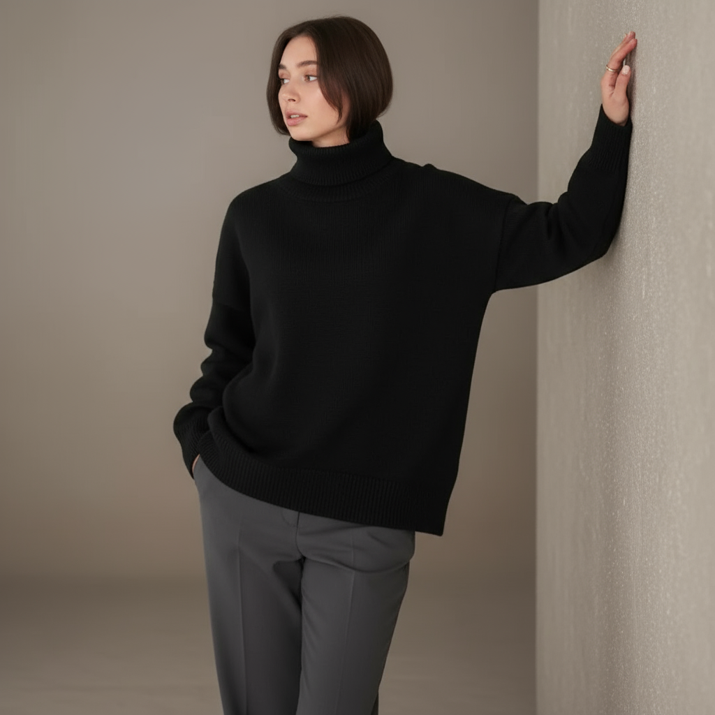 Lindsay Zeitloser Oversized Rollkragenpullover