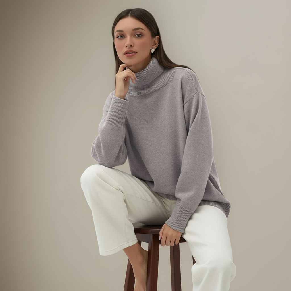 Lindsay Zeitloser Oversized Rollkragenpullover