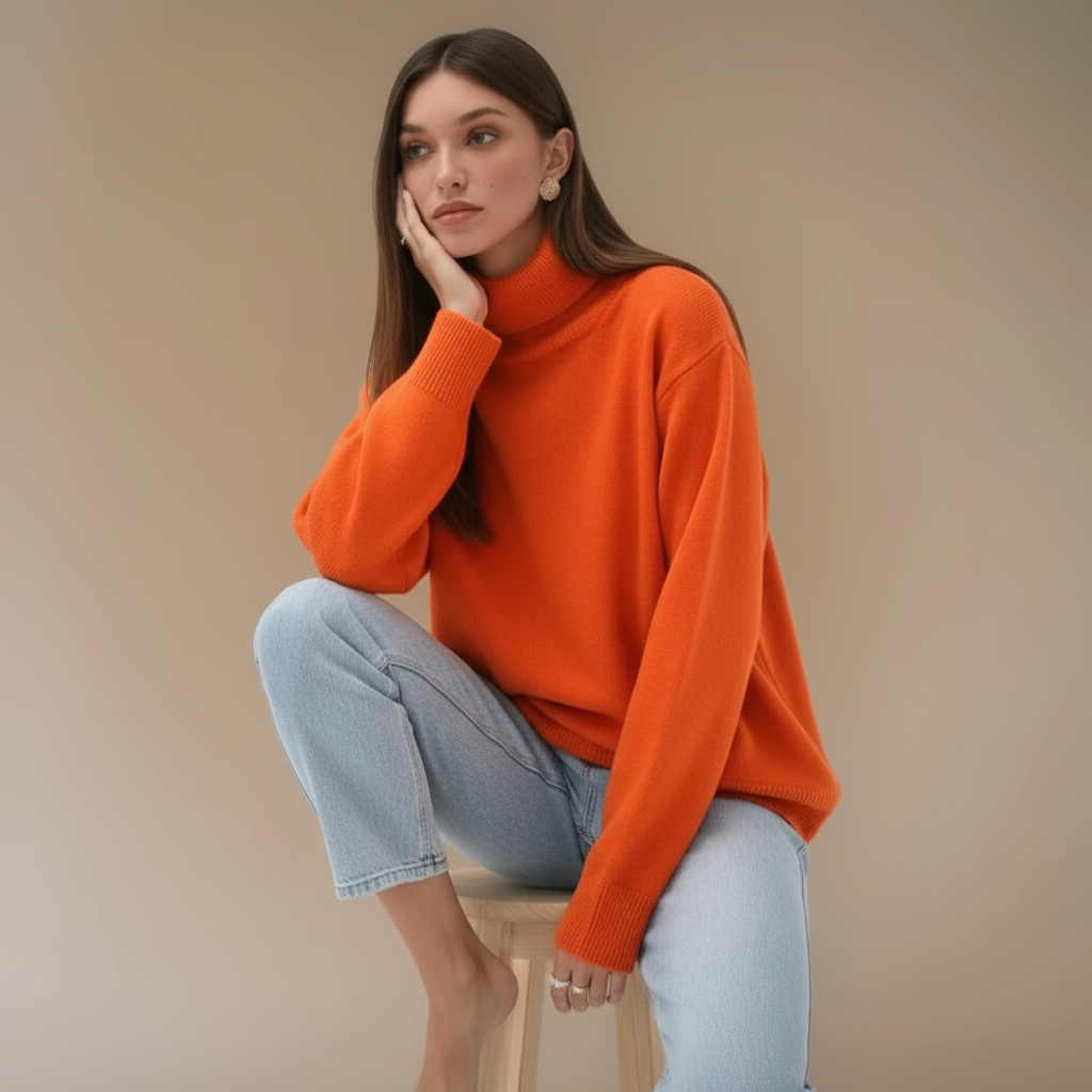 Lindsay Zeitloser Oversized Rollkragenpullover
