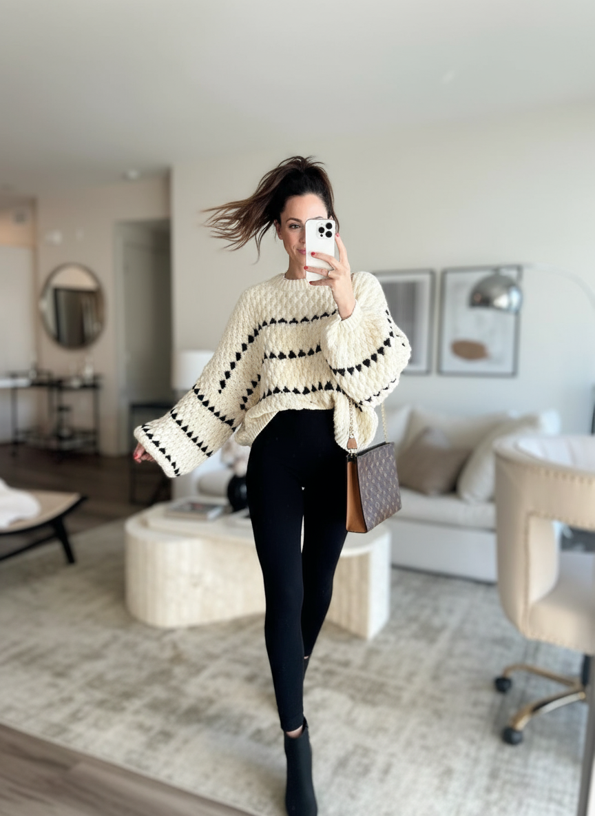 Andrielle Zeitloser Strickpullover mit Struktur