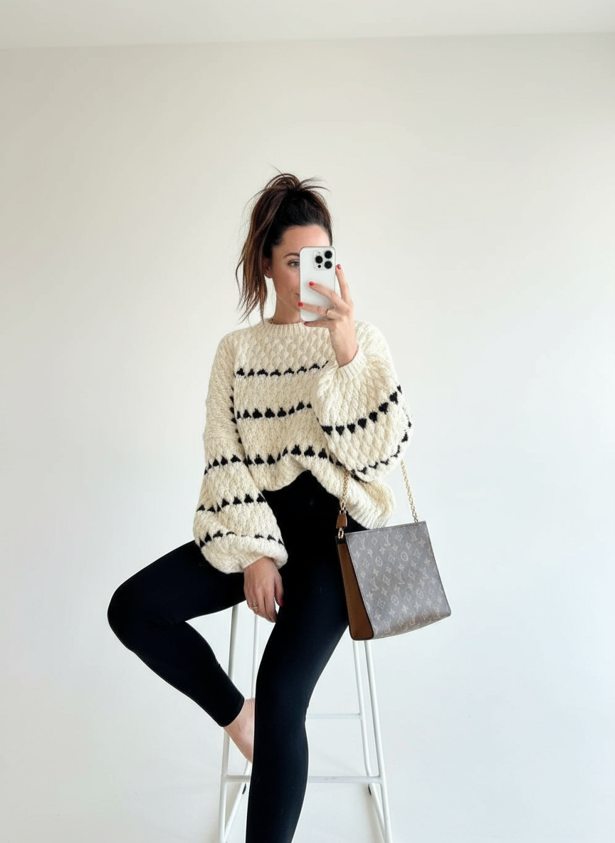 Andrielle Zeitloser Strickpullover mit Struktur