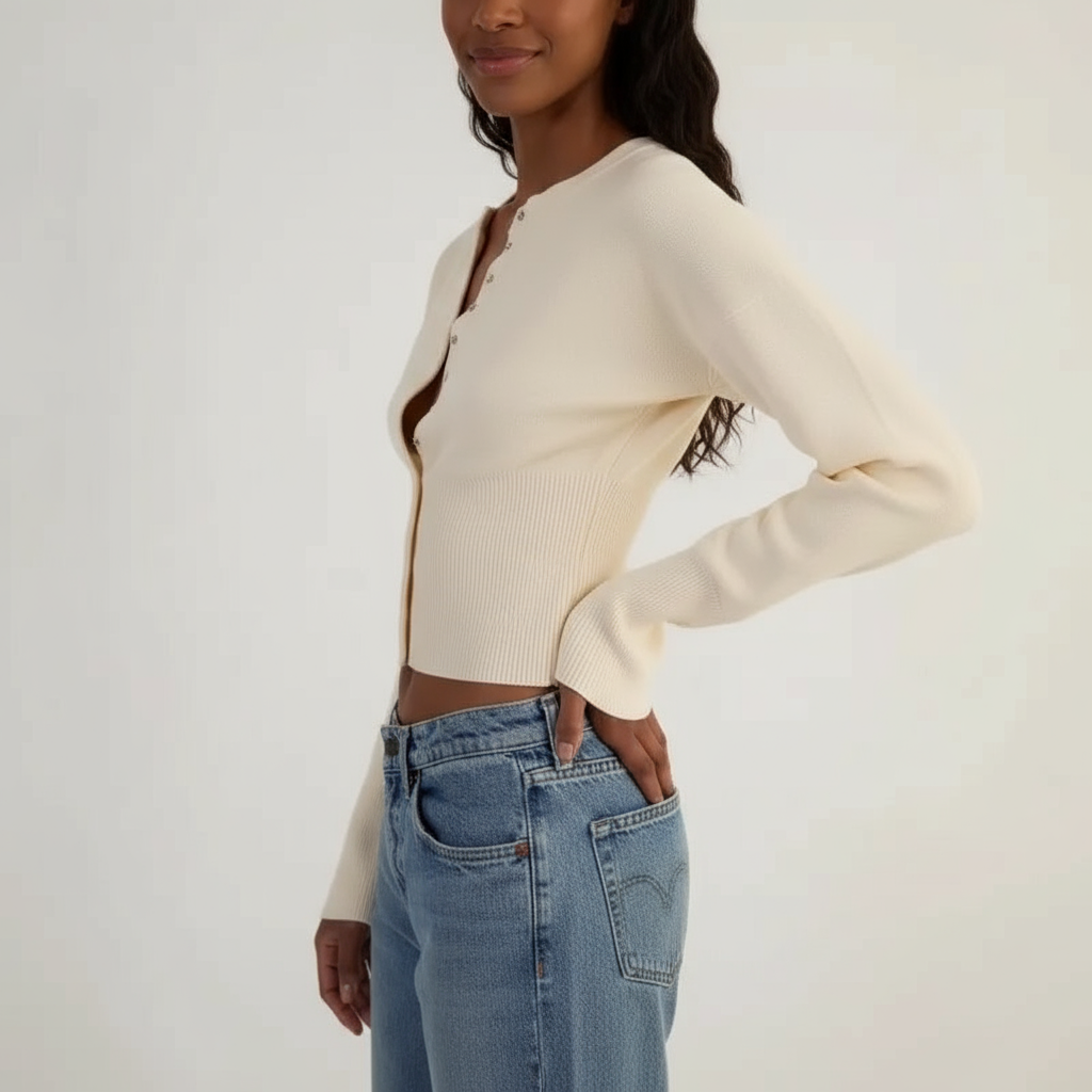 Flossie Zeitloser Strick-Cardigan für Damen