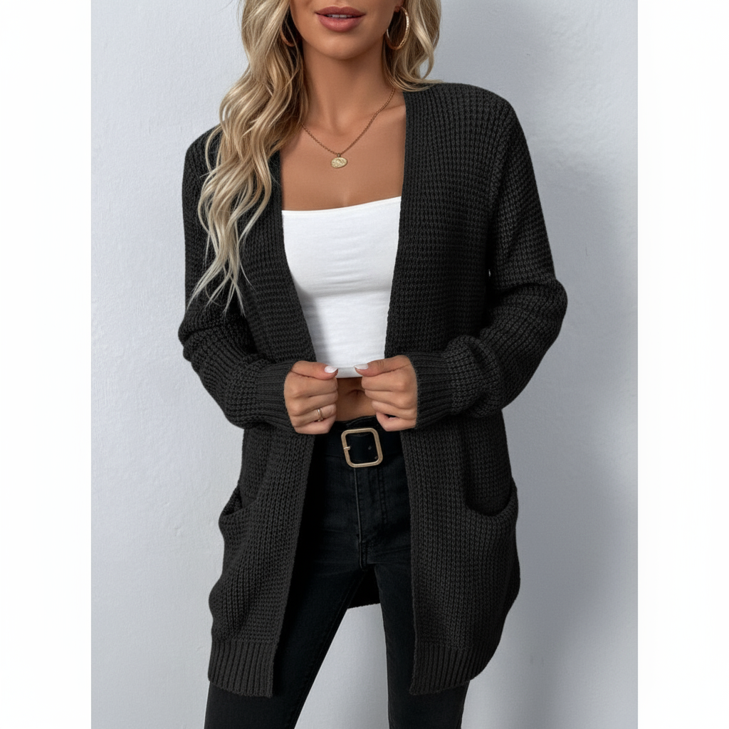 Amelina Zeitloser Strick-Cardigan für Damen