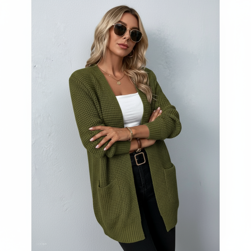 Amelina Zeitloser Strick-Cardigan für Damen