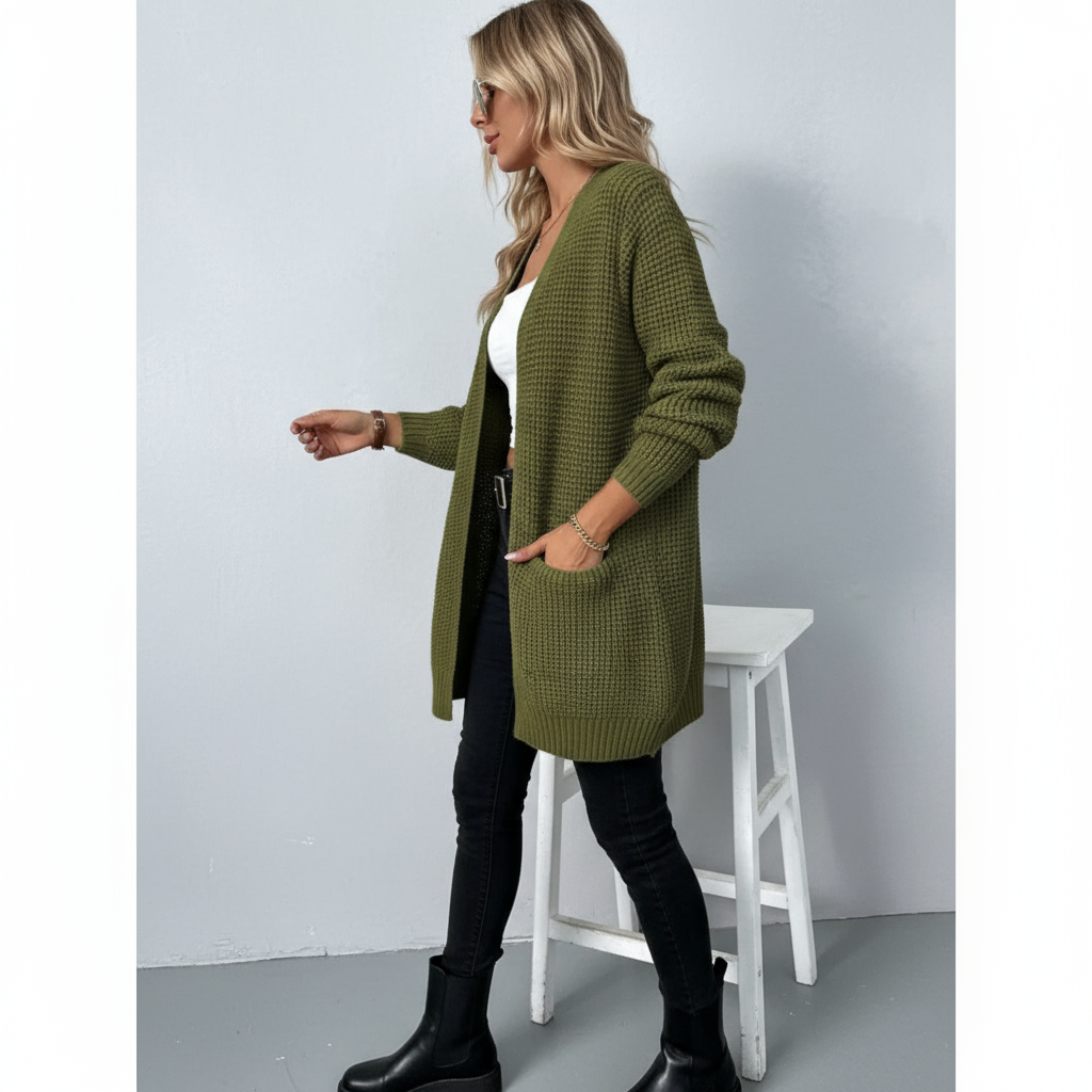 Amelina Zeitloser Strick-Cardigan für Damen