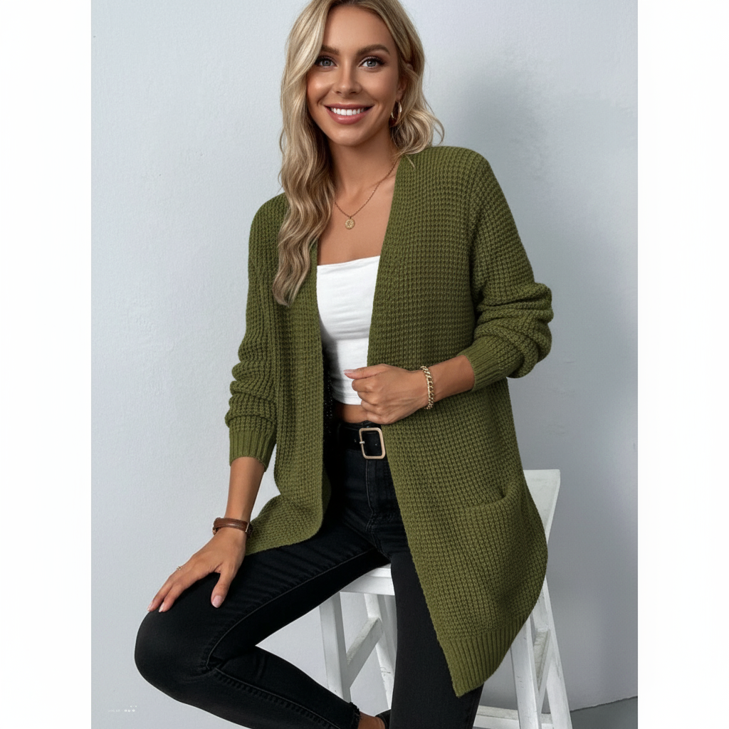Amelina Zeitloser Strick-Cardigan für Damen