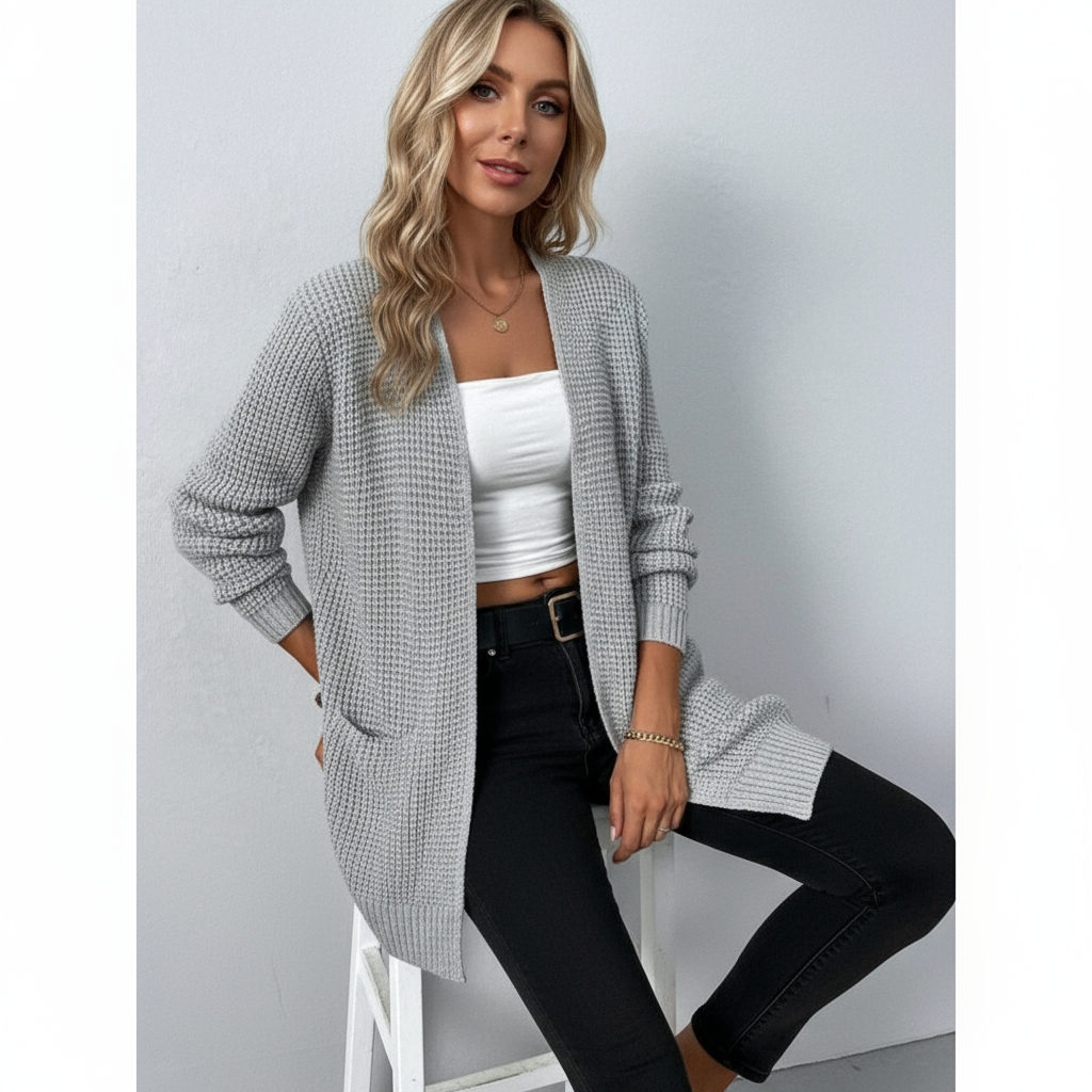 Amelina Zeitloser Strick-Cardigan für Damen