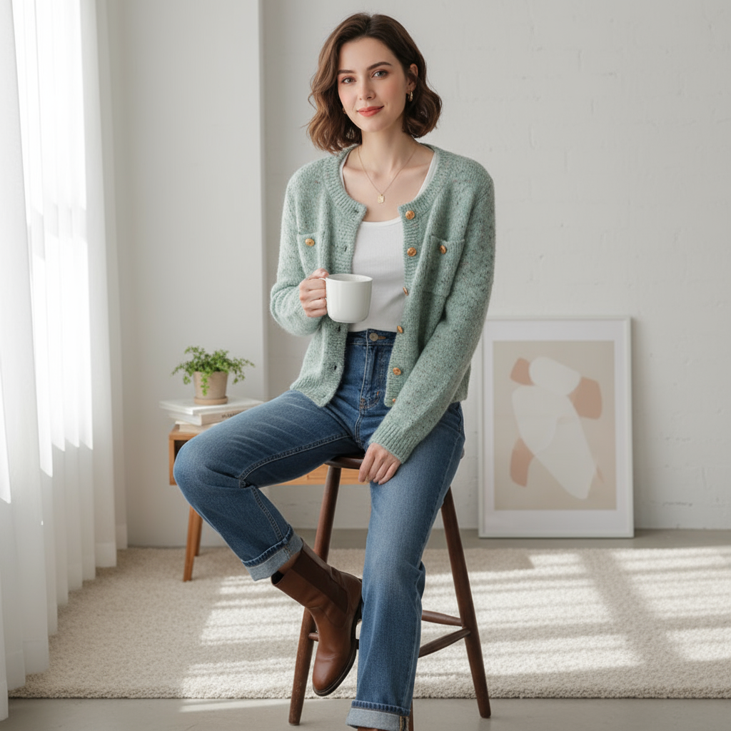 Charlene Zeitlose Strickjacke mit Eleganz